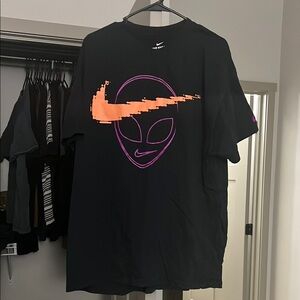 Nike Black T-Shirt with Alien Graphic